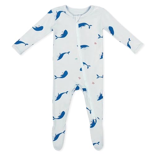 Image of Bamboo Little Soft Baby Footie Pajamas, Baby Clothes, Newborn Sleepers, 95% Viscose and 5% Spandex, 0-24 Months