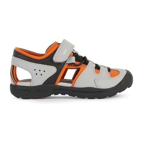 Geox J Vaniett Boy A Sandal in Grey/Orange Cover