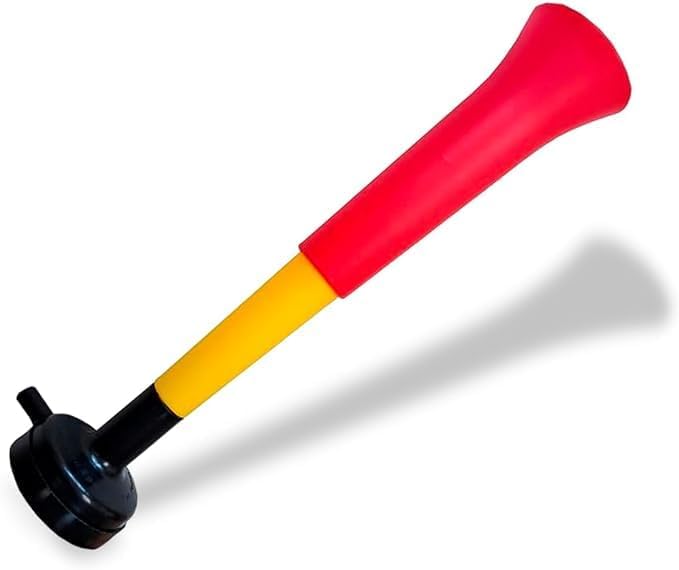 Packung Klappbare (Einziehbare) und Personalisierbare Vuvuzela-Trompeten | Kombinieren Sie 3 Farben | 108 DB Animationströte für Fußball, Konzerte und Events