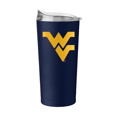 Image of Logo Brands 20 oz Powder Coat Tumbler- Insulated Tumbler with Lid for Water, Iced Tea or Coffee, Smoothie and More