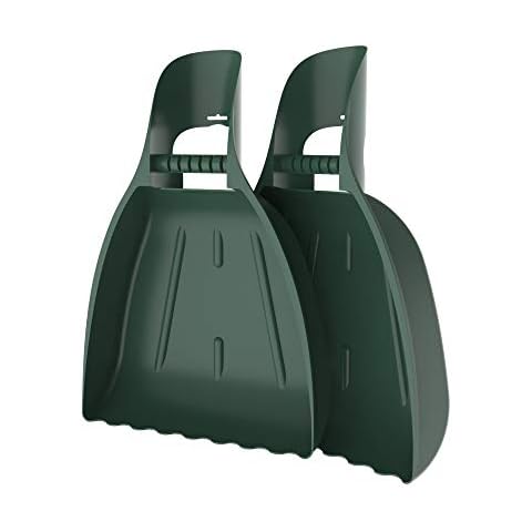 Leaf Scoops Hand Rakes - Lightweight, Durable Grabber Tool for Scooping Up Leaves, Spreading Mulch, Gardening, and Yard Work by Pure Garden (Green) Cover