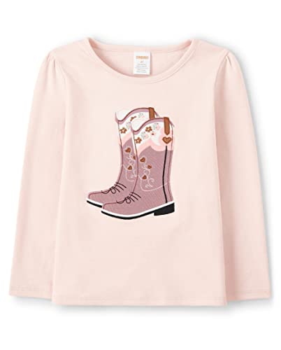 Gymboree Girls And Toddler Embroidered Graphic Long Sleeve T-Shirts, Western Rosebud, 6 #TOP22