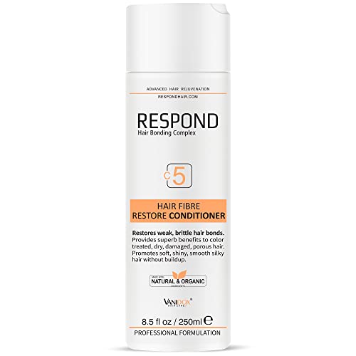 Vanidox Respond Hair 5 Professional Hair Fiber Restore Conditioner For Color Treated Hair, Restores Weak And Brittle Hair Bonds, Made In Usa 8.5Oz #TOP16