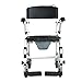 NAXIAOTIAO Salle De Bain en Fauteuil Roulant, Chaise De Transfert De Patient, Maquette Mobile Fauteuil De Douche, Commode PU Dossier Doux Douche Douche Mobile en Fauteuil Roulant,A