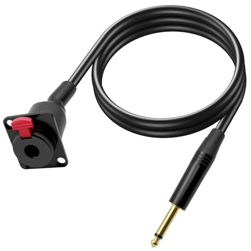 Cable de Audio 6.35mm Macho a Panel Hembra 1m miniatura 1
