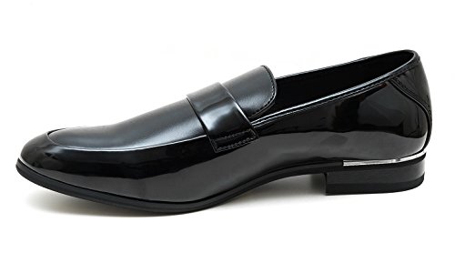 Mocasines de hombre de piel sintética con acabado Oxford elegante 2