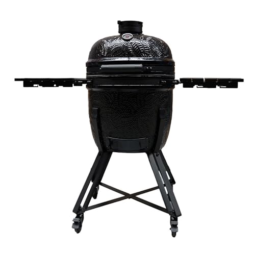 barbecook Barbecue Kamado Kamal 2.0 Grill, Fumo, Vapore, arrosto, Grande, Nero, 128x78x115cm