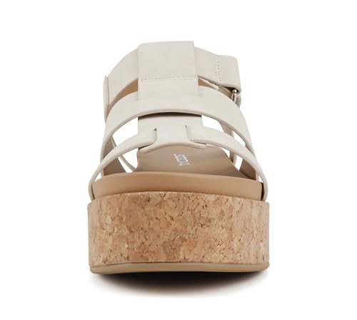 Image of Soda inchAmenda inch ~ Women Round Toe Fisherman Platform Low Heel Wedge Sandal with Adjustable Ankle Strap