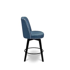 Mincetacounterstools26360freeswivelhighbackfullbackupholsterednailheadcounterheightbarstoolssetof2puinnavy  Urban Country Home Decor Minceta counter stools26 360 free swivel high back full back upholstered nail head counter height bar stoolsset of 2pu in navy  urban country home decor