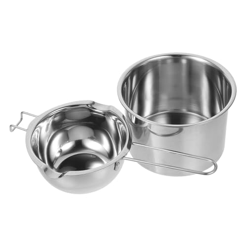 Didiseaon Multi-functional Double Boiler Pot Stainless Steel Melting Bowl for Chocolate Butter Cheese Candy Candle Wax Heating and Melting Lightweight and Easy to Clean for Cooking and