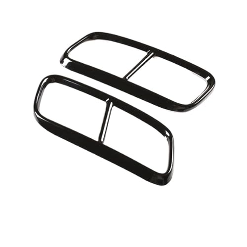 Cubierta de escape decorativa y protectora negra para tubo de coche Q7 2016-2019