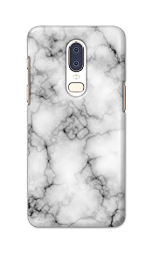 Image of Light White Marble Texture Natural Pattern Hard Back Case Cover for OnePlus 6 Back Cover -(J5) VNS2230