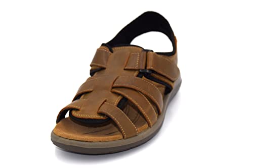 NEKTA /ke'nekt/, Men's Fisherman Open-Toe Leather Sandals