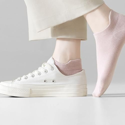 6 pairs 100% Cotton Thin Socks Women No Show Casual Lightweight Low Cut Ankle Socks Non Drop Heel Soft Breathable 4-8.52