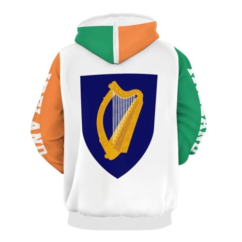 Sweat à capuche drapeau Irlande imprimé 3D homme chaud
