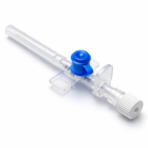 Image of Fidelis Healthcare IV Cannula with Injection Port & Wings | Sterile Disposable IV Catheter | Latex-Free Smooth Flow Intravenous Cannula for Hospital, ICU & Clinical Use