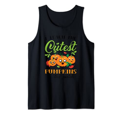 Regalo para profesor con texto en inglés "I Teach The Cutest Pumpkins In The Patch Camiseta sin Mangas