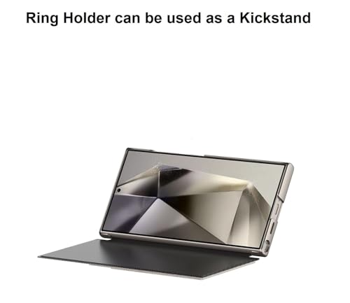 Image of Midkart Leather Flip Case Compatible with Samsung Galaxy S23 Ultra with Ring Holder Kickstand Card Holder Inner Hard PC Full Body and Camera Protection Case, Beige