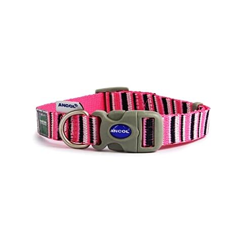 Ancol Hot Pink Candy Stripe Dog Collar Cover