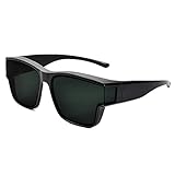 PSI Premium Sunglasses Fit over Glasses for Women and Men, Wrap Sunglasses, Solar Shield Sunglasses, UV400 Protection, HD for Driving