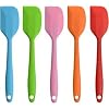 5 St ck Teigschaber Silikon 21 * 4cm Teigspachtel Silikon Spatel Teigschaber silikon Kochl ffel Kochen und Mischen Hitzebest ndiger Mehrfarbig f r Kochen