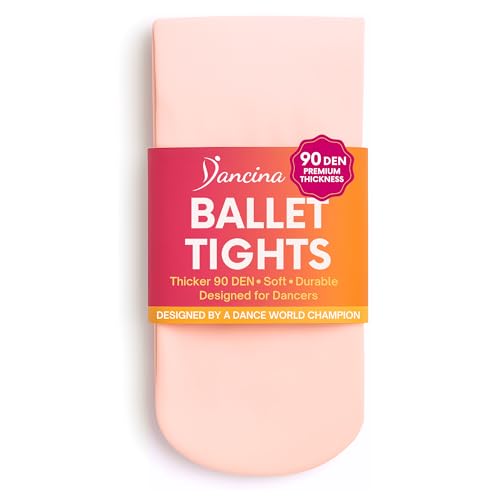 Dancina Ballet Dance Tights Footed - Ultra-soft Pro Excellent Hold&Stretch (Toddler/Girls)