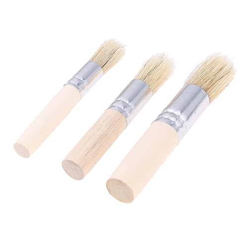 ERINGOGO Stipple Brush Oil Brush Set 3-Piece Bristle for Oil Painting Art Supplies