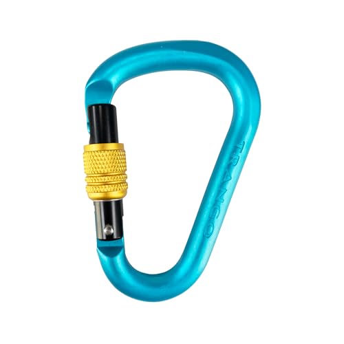 Trango Regulock Screwlock Carabiner Cyan