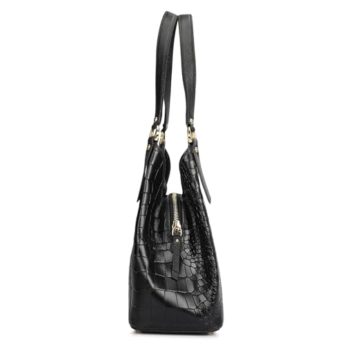 Image of Da Milano Leather Shoulder Bag for Women (01208M-OL)