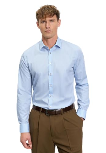 Chemise OLYMP Super Slim n°6 bleu clair, l'élégance masculine haut de gamme