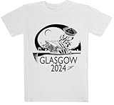 Landezone Glasgow Weißes Kurzarm-T-Shirt für Kinder