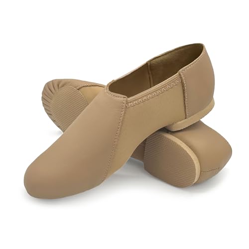 Jazz Leather Shoe with Arch Hugging Neoprene - JZ43 Java (Caramel, Medium, 13.5S)2