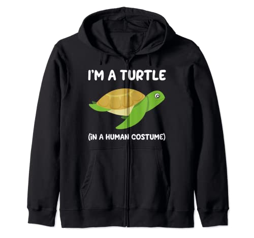 Turtle Costume I'm a Turtle in a Human Costume Funny Graphic Sudadera con Capucha