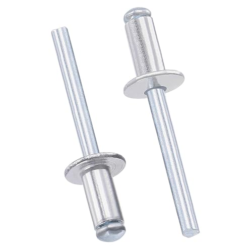 Image of TOP-VIGOR Aluminium Blind Rivets 6mm x 12mm, Silver Pop Rivets for Metal Fixing, Open-End Pop Blind Rivets for DIY, Furniture & General Repairs, Pack of 25