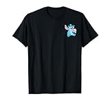 Disney Lilo & Stitch Eating Ice Cream Retro Pocket Logo T-Shirt