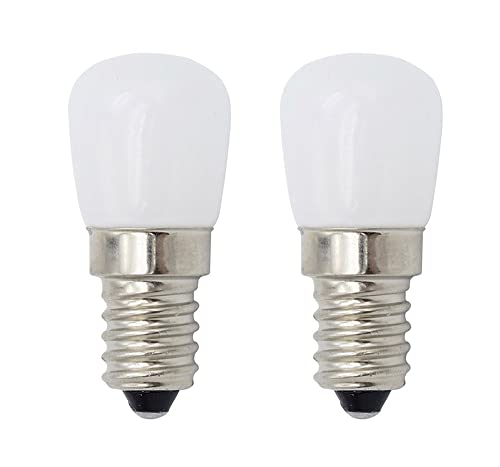 De 2 Packs 1.5 W SES de lámpara LED Cool White 6000 K 220 - 240 V 15 W equivalent Kleine Edison Screw LED E14 Pygmy Bombilla para frigorífico/Microondas/Campana/Máquina de coser Cover