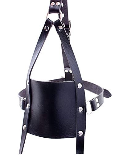 Image of Bondage BDSM Head Harness Mouth Ball Gag Mask Head Restraint Adjustable Breathable Sex Adult Toys Restraints Kinky Set Submissive,Black,One Size Fits All
