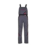 Planam Latzhose PLANAM Latzhose HIGHLINE, Farbe schiefer/schwarz/rot, Größe 52