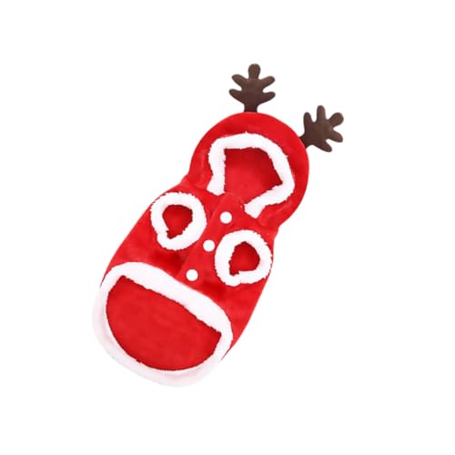 Disfraz navideño para perro XS con bufanda roja