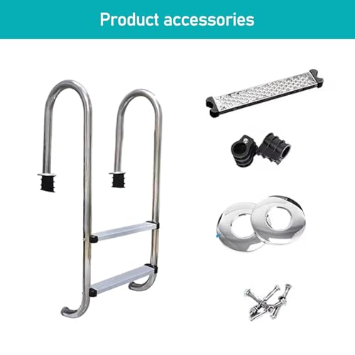 Escalera para piscina con 2 niveles de acero inoxidable miniatura 6