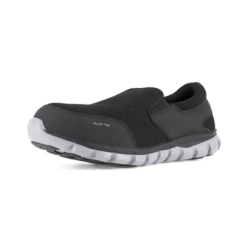 Image of Reebok Work Men's Sublite Cushion Electrical Alloy Toe Work Safety Shoes Casual - Black