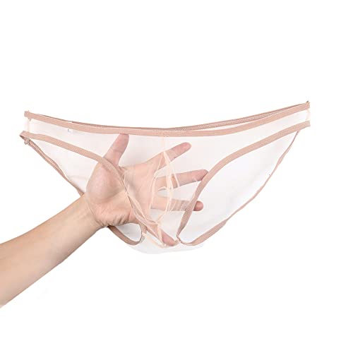 Men's Sexy Mesh Sheer See Through Breathable Boxer Briefs Low Rise Cool Boxers