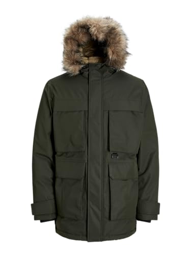 Image of JACK & JONES Men's Polyester Standard Length A-Line Coat