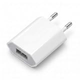 Tech-Fan Caricatore USB da Presa a Muro 5V 1A, Adattatore Universale Compatto, Embout Blocco di Ricarica Morbido Compatibile con iPhone, Samsung Galaxy, Xiaomi, AirPods, Apple Watch, Tablet e Lettori