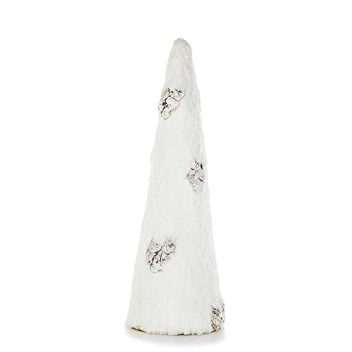 EUROCINSA White Gloss Raffia Cone with Pineapple Inlay 15 x 47 cm 1ud, One Size