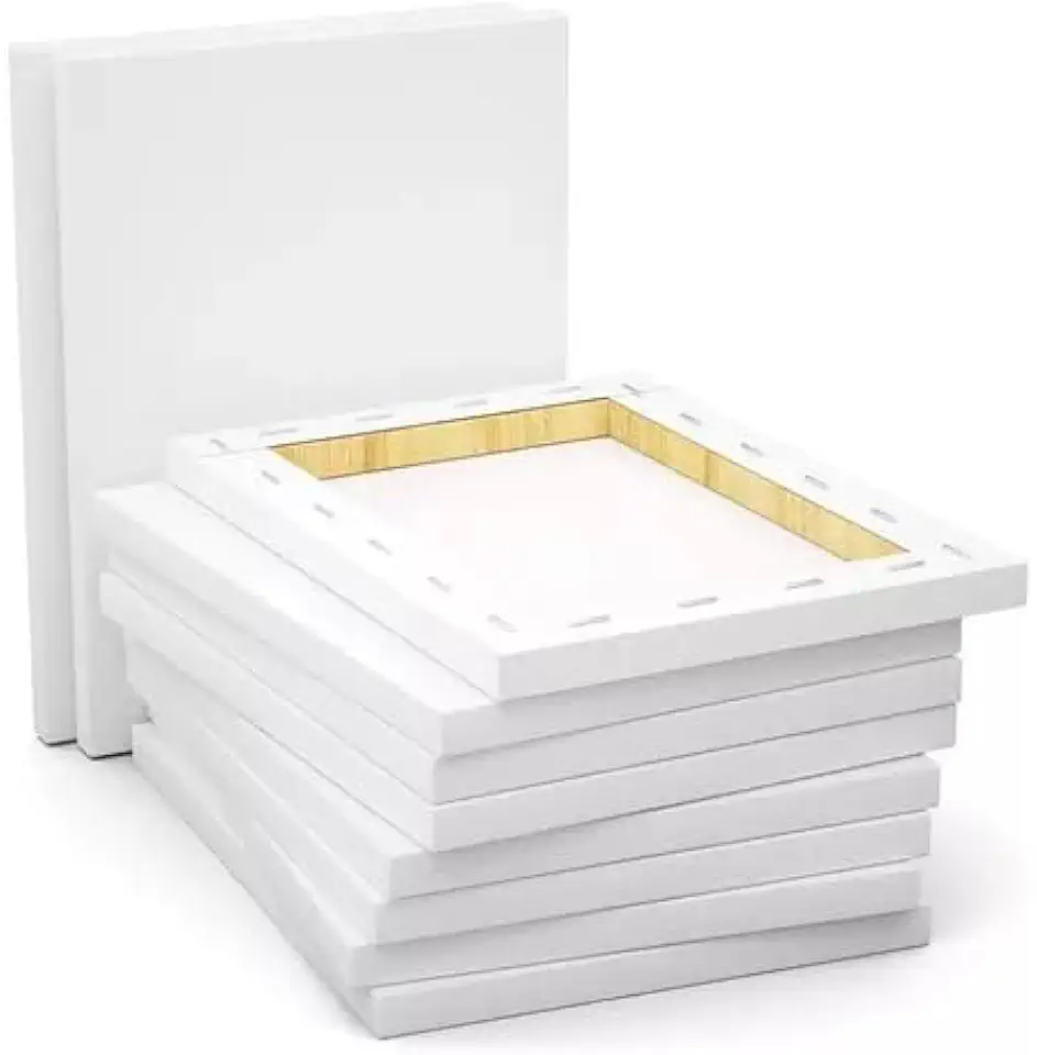 Supertela artefatos de madeira - Tela de pintura branca 30x40 cm - Grampeada na parte de trás, Óleo, Acrílica, Aquarela