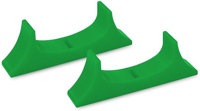 For Wii U Stand, 1 Pair Horizontal Stand for Wii U Gamepad Stand Cradle Set 3D Printed Stand Adapter (green)