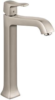hansgrohe Metris C Classic 1-Handle 12-inch Tall Bathroom Sink Faucet in Brushed Nickel