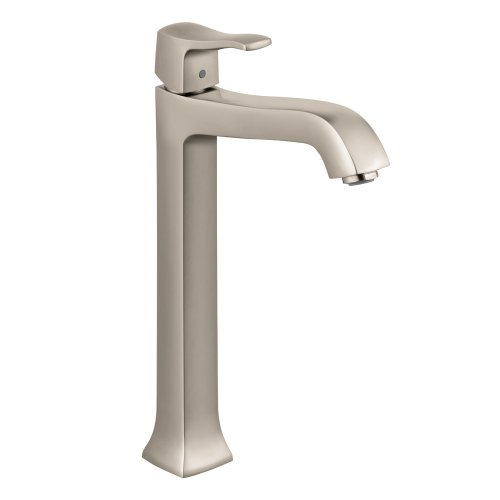hansgrohe Metris C Classic 1-Handle 12-inch Tall Bathroom Sink Faucet in Brushed Nickel