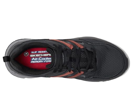 Image of Skechers Mens D'lux Journey Sr Carbon Nano Safety Toe, Charcoal /Red, 7